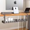 Under-Desk No-Punch Cable Organizer Box: Power Cord Storage and Desktop Socket Management Rack