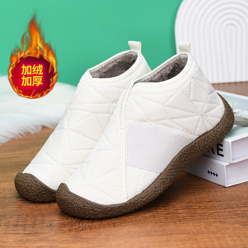 Модная женская хлопковая обувь Зима Новые плюшевые теплые женские зимние ботинки Водонепроницаемые Нескользящие Удобные Повседневные женские хлопковые ботинки