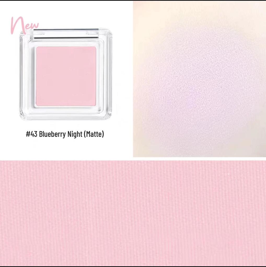 MEIBAOGE Multi-Color Matte Blush Palette: Purple, Blue, Peach, Natural, Milk Apricot