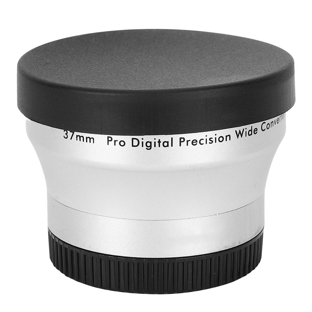 0.45X Silver Optical Glass Camera Wide Angle Magnification Additional Lens for 37mm Camera Lenses