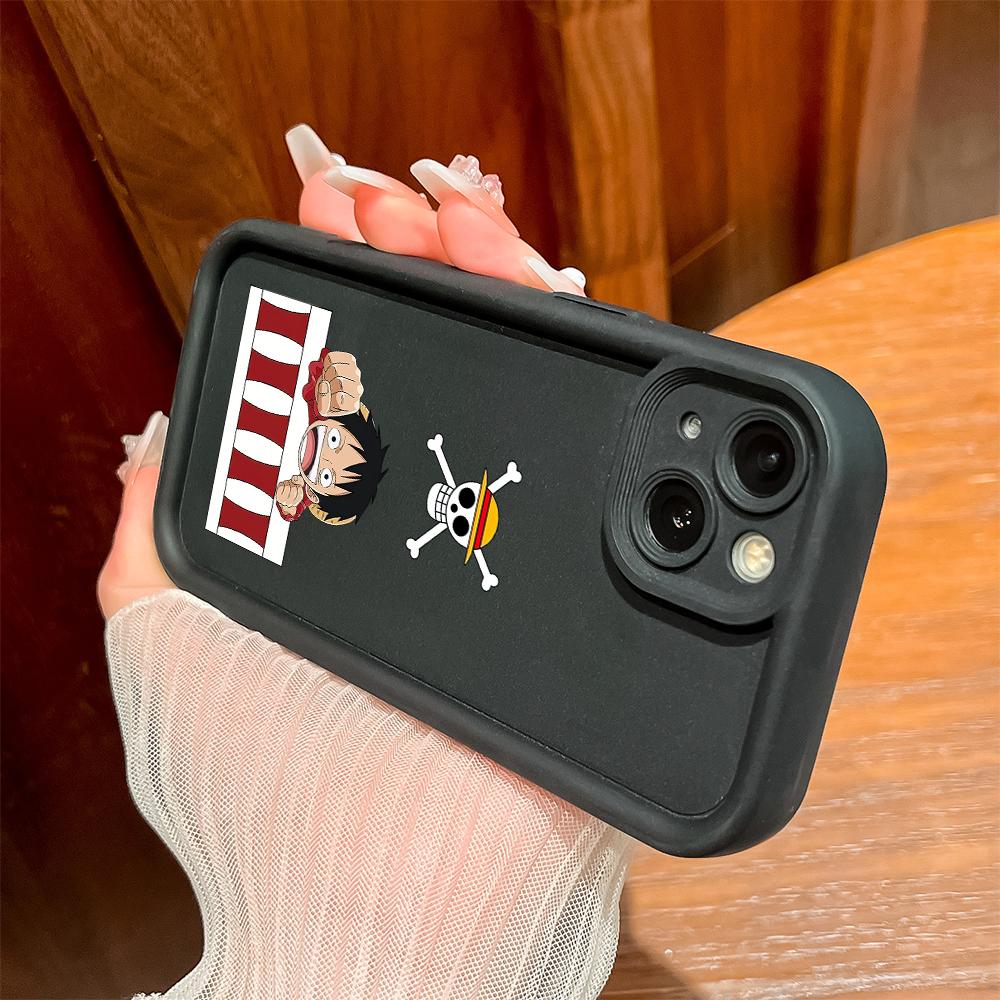 Japanese Popular Anime Luffy Phone Case for iPhone Samsung Galaxy Xiaomi Redmi POCO HUAWEI Honor Shockproof Rubber Soft Flexible Cover Casing
