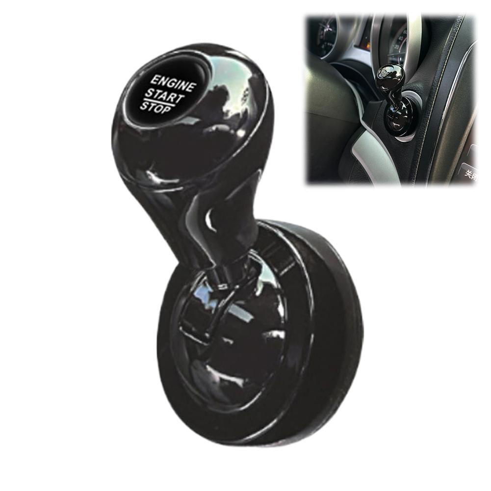 Joystick-Style Push Start Button Cover 30-Second Adhesive Install For Sporty Cockpit Feel