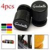 4pcs For Alfa Romeo Giulietta Accessories Car Wheel Tire Valve Caps Tyre Stem Covers Airdust Waterproof rfv233