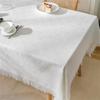 Скандинавский хлопковый льняной прямоугольный круглый стол с бахромой, кружевная скатерть для кемпинга, коврик для стола, домашний кухонный коврик