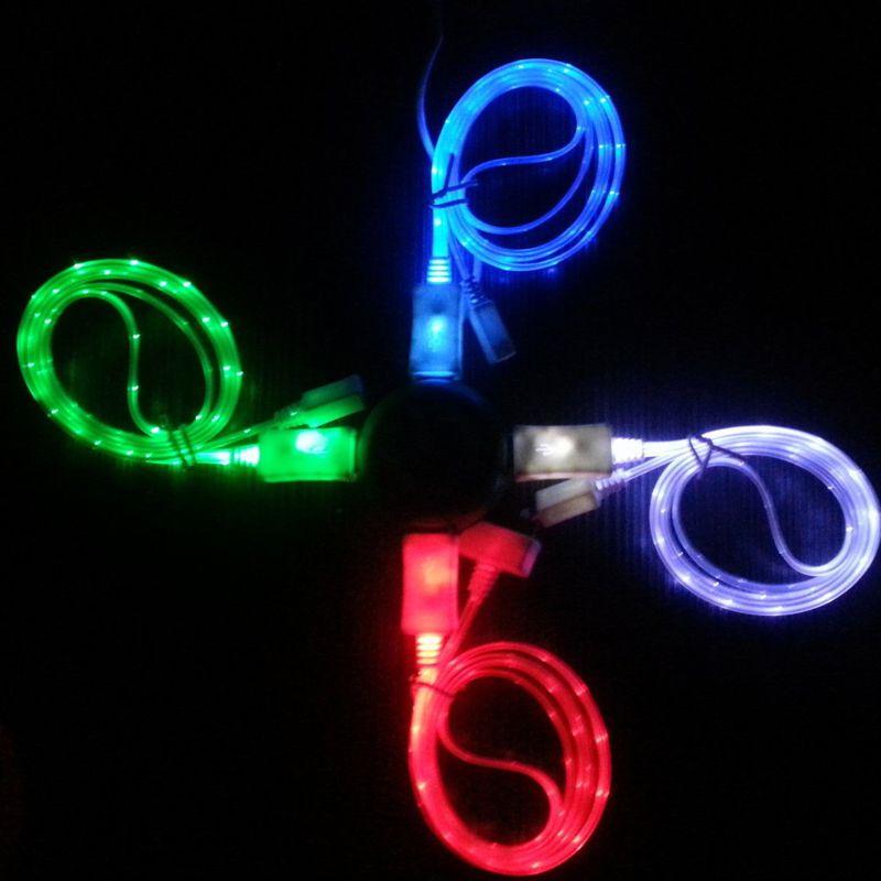 Led Usb Light Sync Data Charger Cable For Ipad Iphone 5678x And