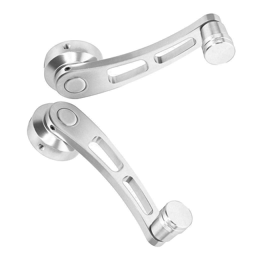 2-Piece Alloy Window Handle Riser Winder Crank for Classic Chevrolet Cars (Silver)