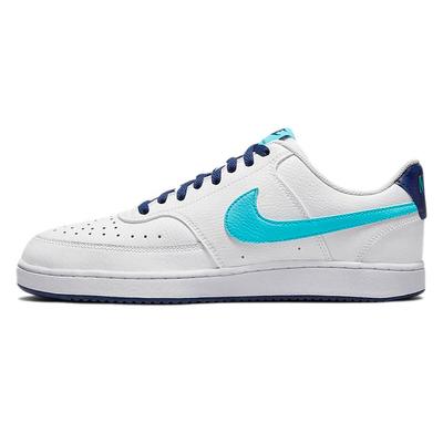 Court Vision Low Белые Бирюзовые Синие Мужские Кроссовки Blue-Void DM1187-100