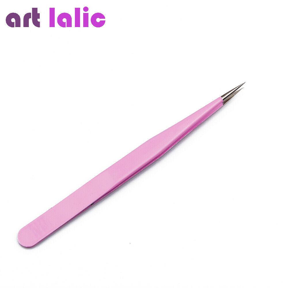Candy Color Stainless Steel  Nail Art Tweezers Rhinestones Nipper Picking Clip Nail Tools