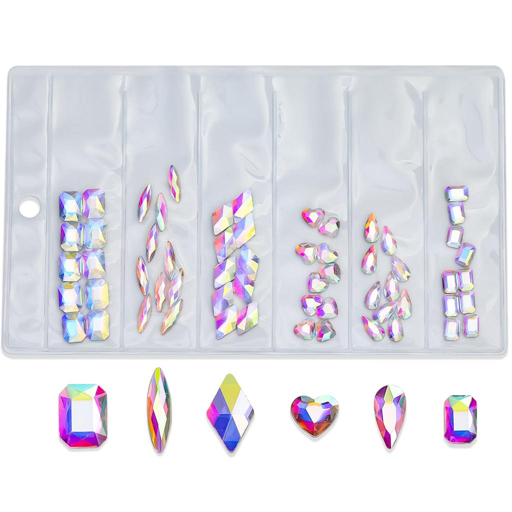 60 шт. плоских страз для ногтей мини-бриллиантовые подвески для ногтей 3D кристаллы драгоценные камни ювелирные изделия DIY маникюр украшения ногтей часть