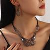 Хэллоуин сплав череп призрак фестиваль ожерелье серьги комплект, праздничные аксессуары для вечеринки