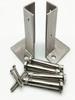 Adjustable Grape Trellis Corner Bracket Set for Cement Ground: Includes Iron & Wooden Vertical Posts for Fence Railing.