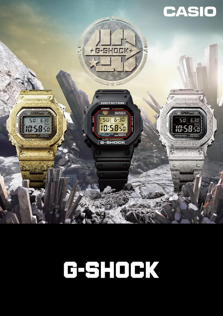 Часы с Bluetooth Full Metal Radio Solar 40th Anniversary RECRYSTALLIZED SERIES Gold [Casio] G-SHOCK G-SHOCK GMW-B5000PG-9JR Мужские