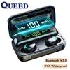 QUEED 9D HIFI Bluetooth 5.0 CVC8.0 Wireless Headphones with Charging and Noise Reduction
