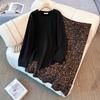 A New Large-sized Women's Spring and Autumn Irregular Long-sleeved T-shirt, Top and Skirt Two-piece Set