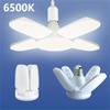 E27 Fan Foldable 28W LED Bulb AC 220V 40 Bulb Deformation for Home Ceiling Lights Warehouse and Garage White Light 6500K Bulb