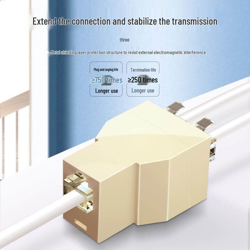 Shanze RJ11 Three-Way Telephone Splitter Adapter