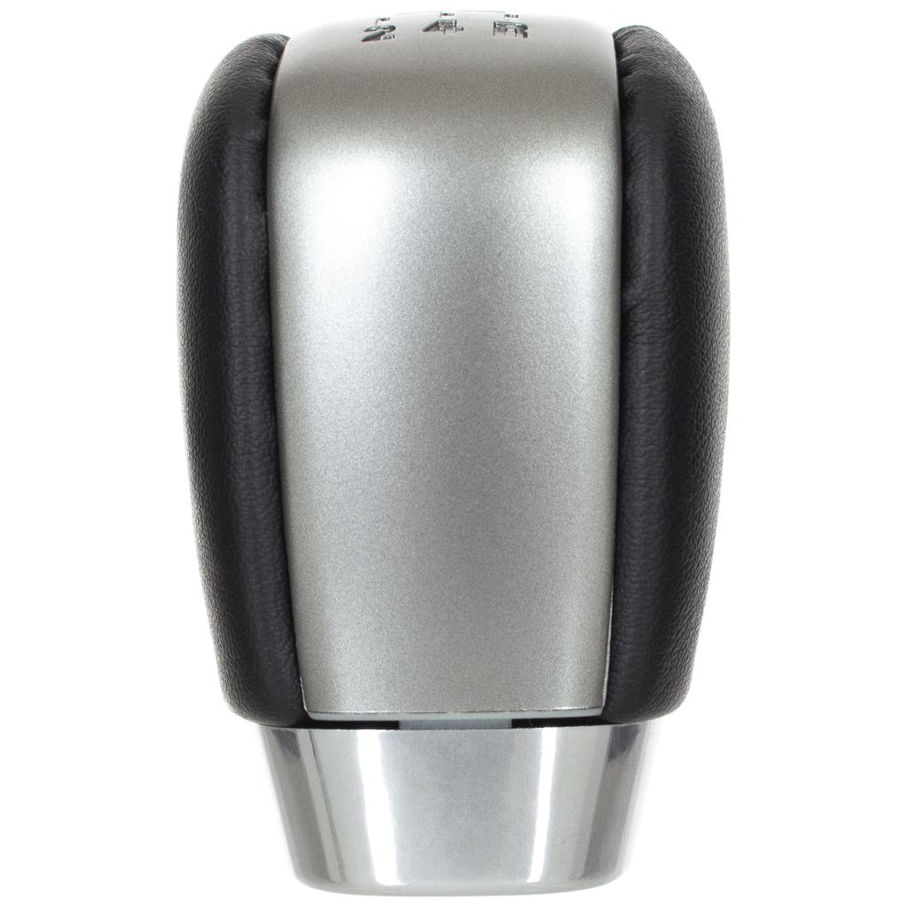 Suzuki Grand Vitara II 05-15 Gear Shift Knob BLACK LEATHER + SILVER 5 SPEED