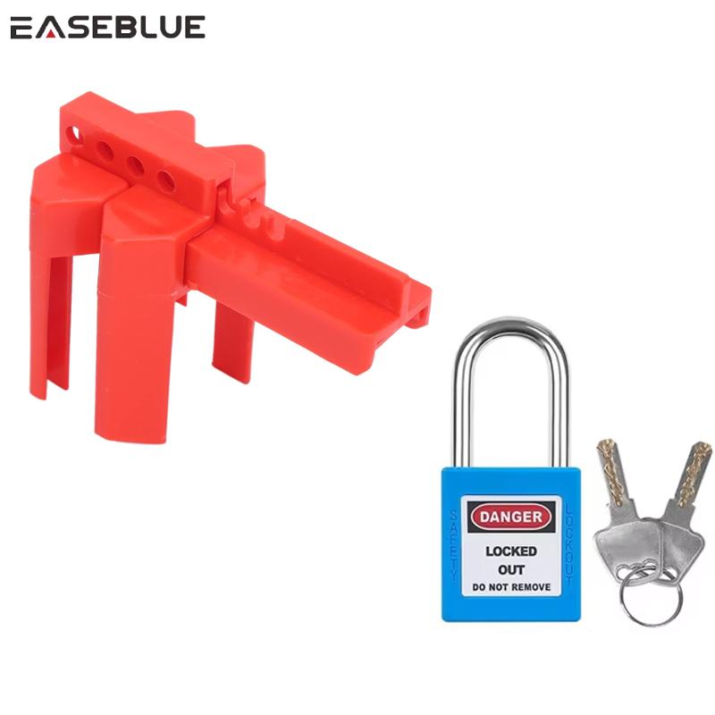 Adjustable Ball Valve Lockout with Safety Padlock 1 Set Industrial Handle Lock for Water Spigot Outdoor Plumbing Safety Thread Lock3