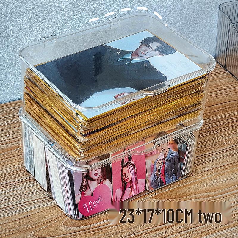 Clear Phone Case Box with Lid - Dustproof Mask & Badge Storage