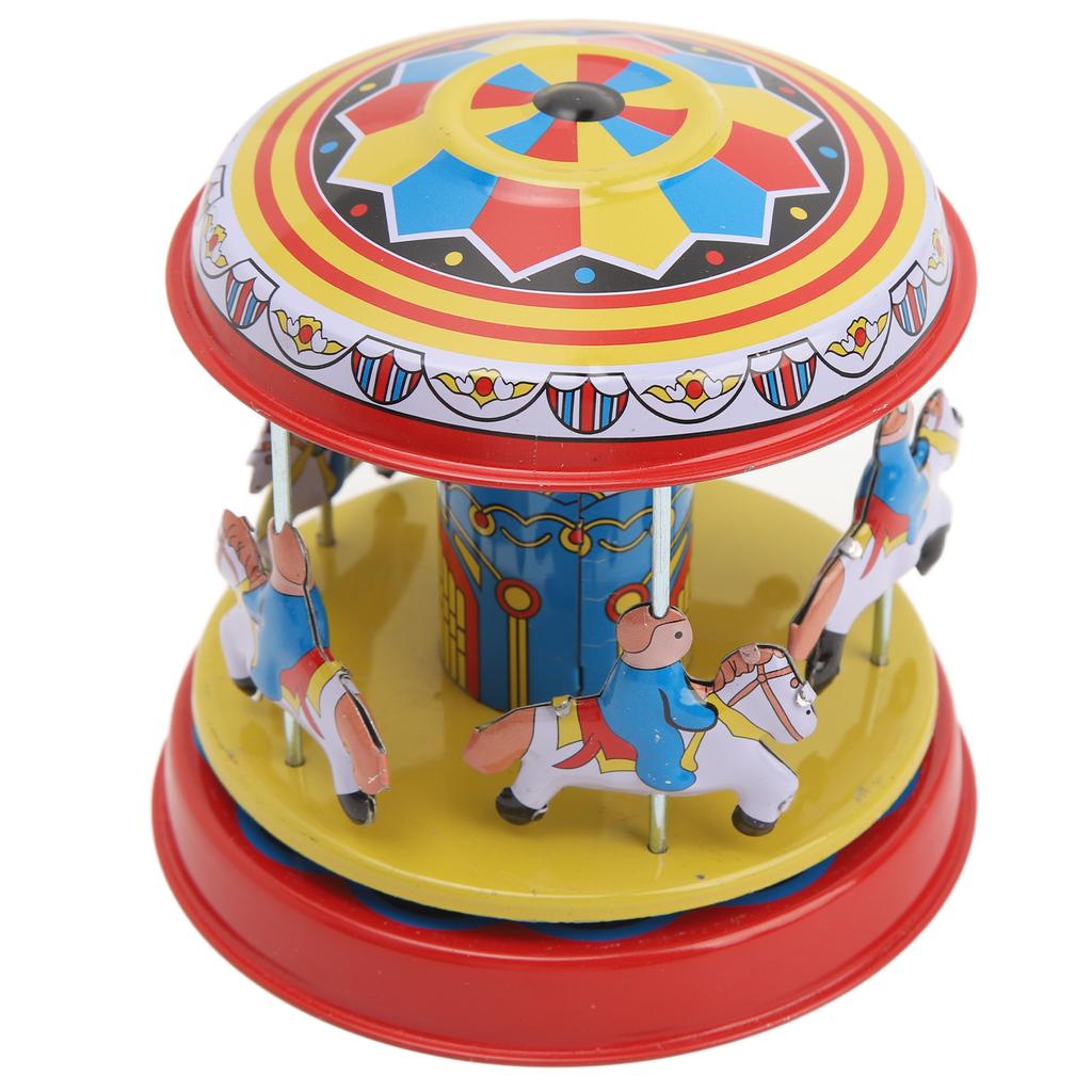Carousel Horse Wind Up Toys Retro Handmade Interesting Rotating Carousel Horse Clockwork Toys for