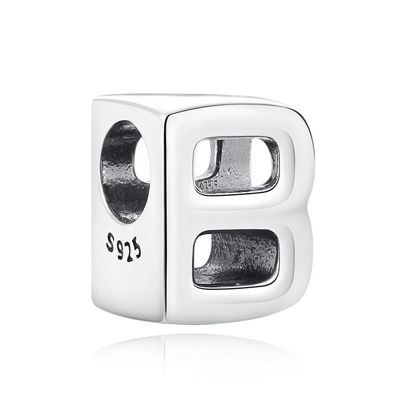 Original 925 Silver Charms Beads 12 Zodiac A-Z Letters Virgo Aries Fit Pan Bracelets Necklaces Jewelry For Women