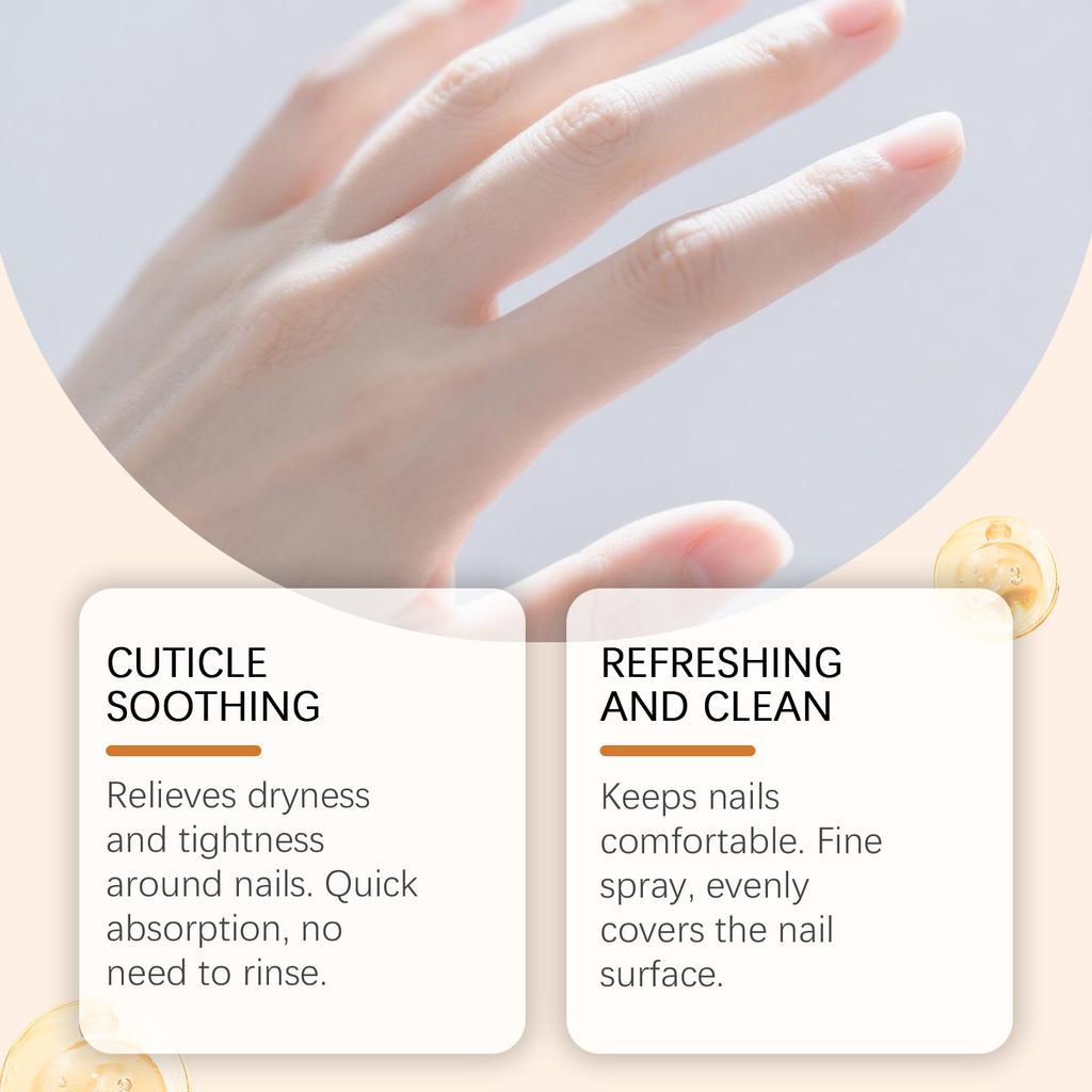 Спрей для ухода за ногтями: Ежедневное мягкое питание, улучшающее очищение рогового слоя ногтя и помогающее в уходе за ногтями 20 мл