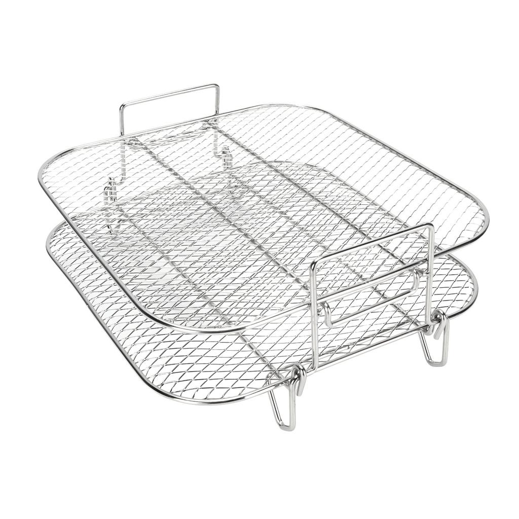 Решетка для фритюрницы 2-ярусная из нержавеющей стали, можно мыть в посудомоечной машине, решетка для жарки во фритюрнице для AG301 AG302 AG400