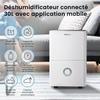Pro breeze déshumidificateur compresseur connecté 30l/jour avec application smartphone, drainage continu et minuterie 24h