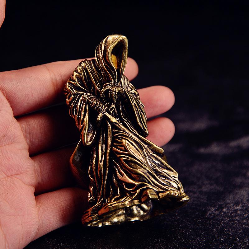Латунная статуэтка Бога Смерти Винтаж Темный Рыцарь Ведьма Дух Фигурка Персонаж Властелина Колец Модель Украшение для Дома Коллекционный