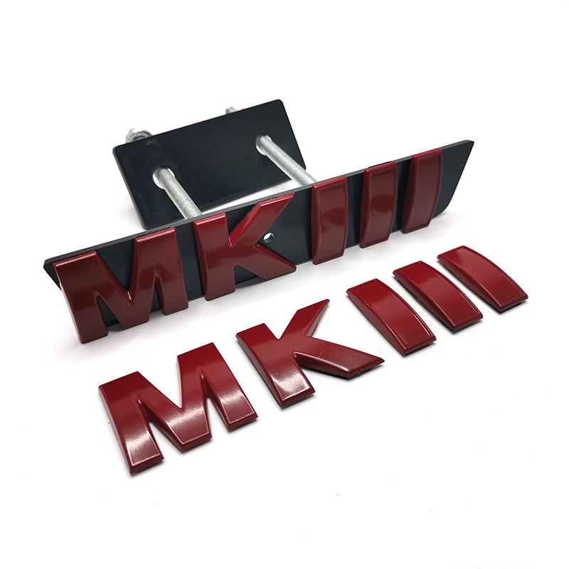 AABLB1 OEM Service MKIII Grill Emblem 2.0V 2.4T 2.6T Plastic Chrome Badge 3D Car Logo Mk3 Car Trunk Sticker For Volkswagen