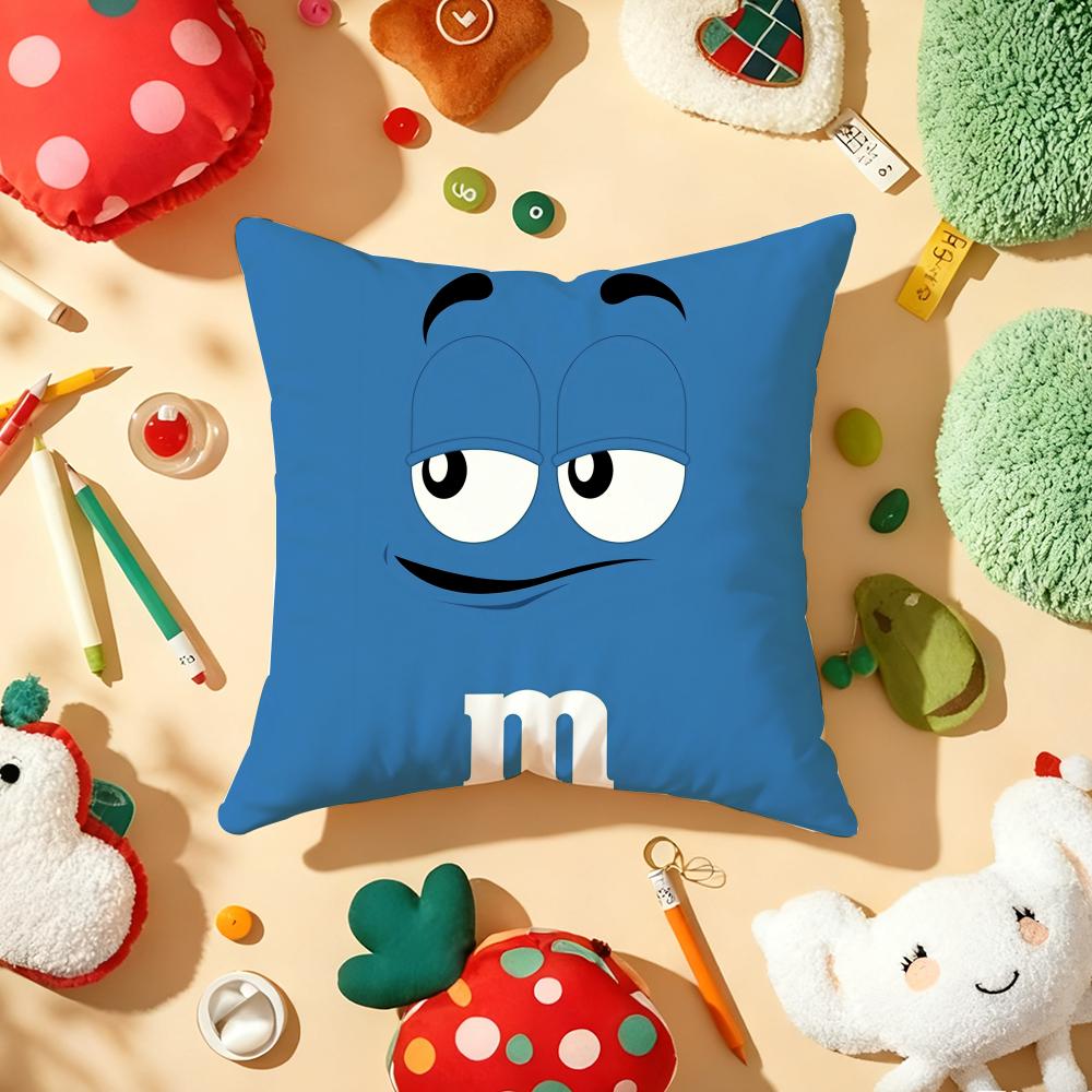 Милая Забавная Арт M-M&M'S Наволочка Плюшевая Ткань Мягкая Двусторонняя Печать Диван Теплая Зимняя Дом Детский Подарок Наволочка
