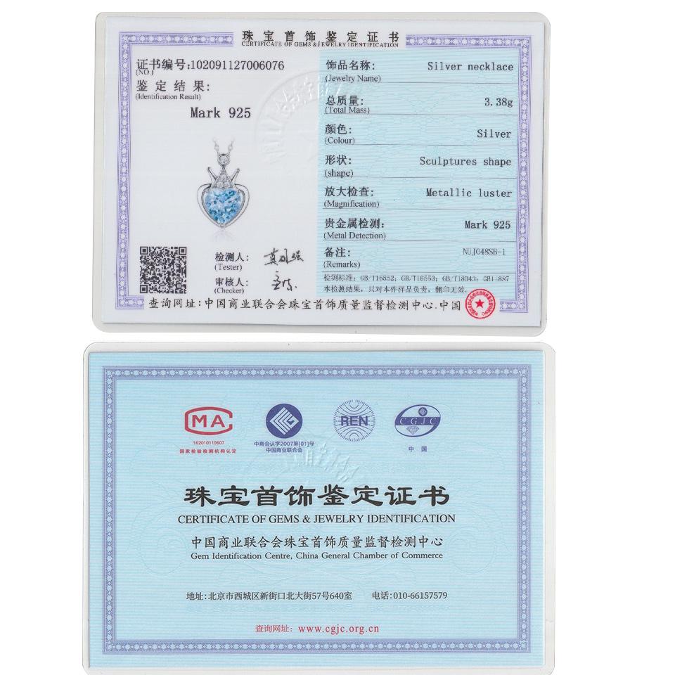 Umcho 2.25ct Natural Blue Topaz Gemstone Pendants For Women Heart Jewelry Wedding Valentine's Day Gift