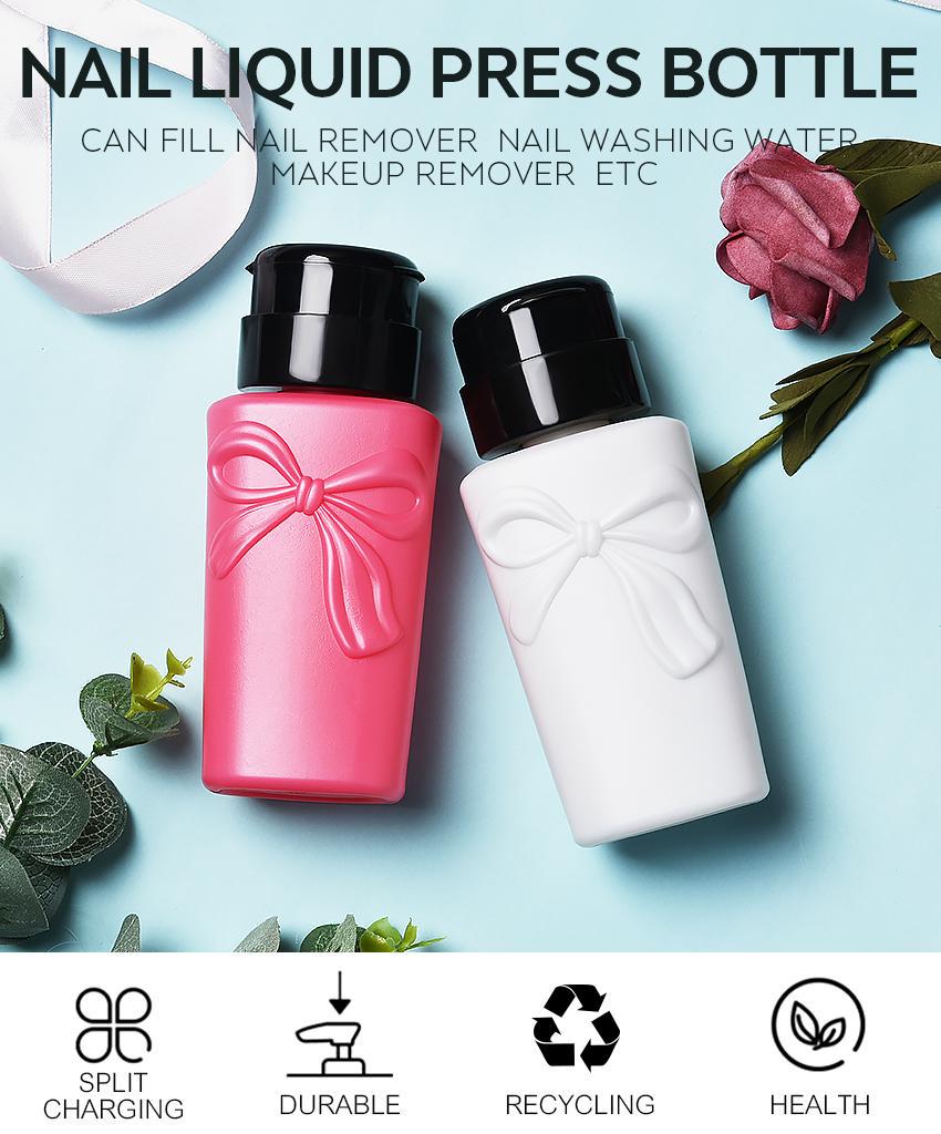 kads ADS 200ml Nail Art Empty Bottle for Nail Polish Remover Alcohol Dispenser Liquid Storage Nail Polish Cleanser Nails Art Bottle