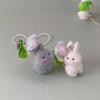 Sweet Flocking Rabbit Mobile Accessory Soft Rabbit Phone Chain Phone Decoration For Commuting And Shopping Adventures