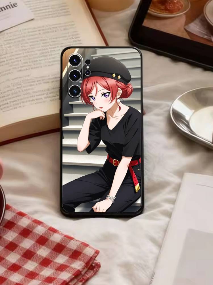 Nishikino Maki-Love Live Phone Case For Samsung S26,S25,S24,S23,S22,S30,S21,Ultra,Plus,FE 5G Black Soft Cover