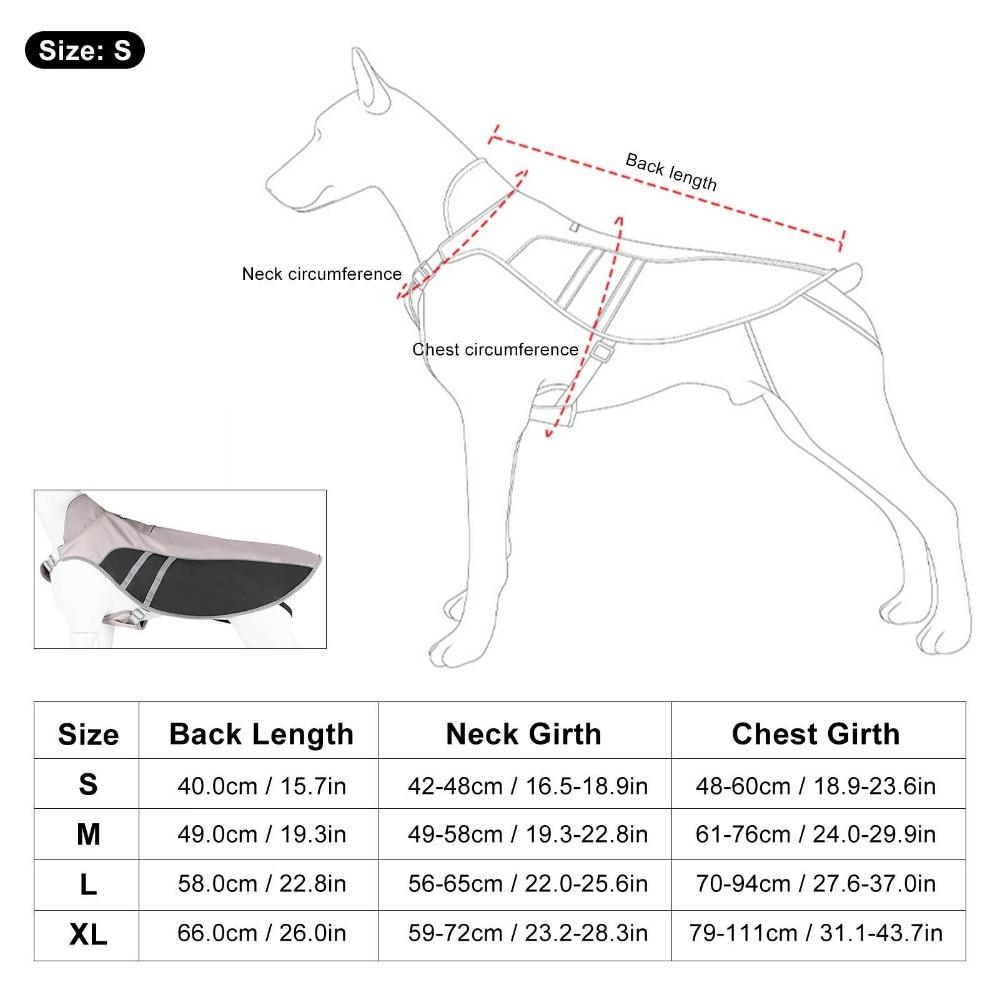 Reflective Strip Dog Waterproof Raincoat Waterproof Fabric Pet Outdoor Vest Outdoor Walking