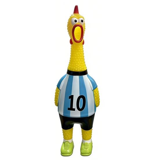 Screaming Chicken Toy for Dogs Rubber Squeaky Chicken 12.6 Inch Detachable Design Loud Scream Sound Stress Relief Prank Novelty Toy for Adults