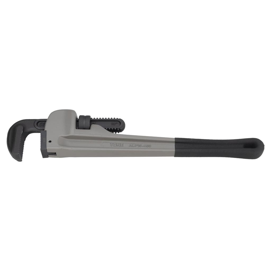 TONE Aluminum Pipe Wrench Applicable Pipe Diameter 65A Total Length 412mm Maximum Opening 85mm ALPW-450