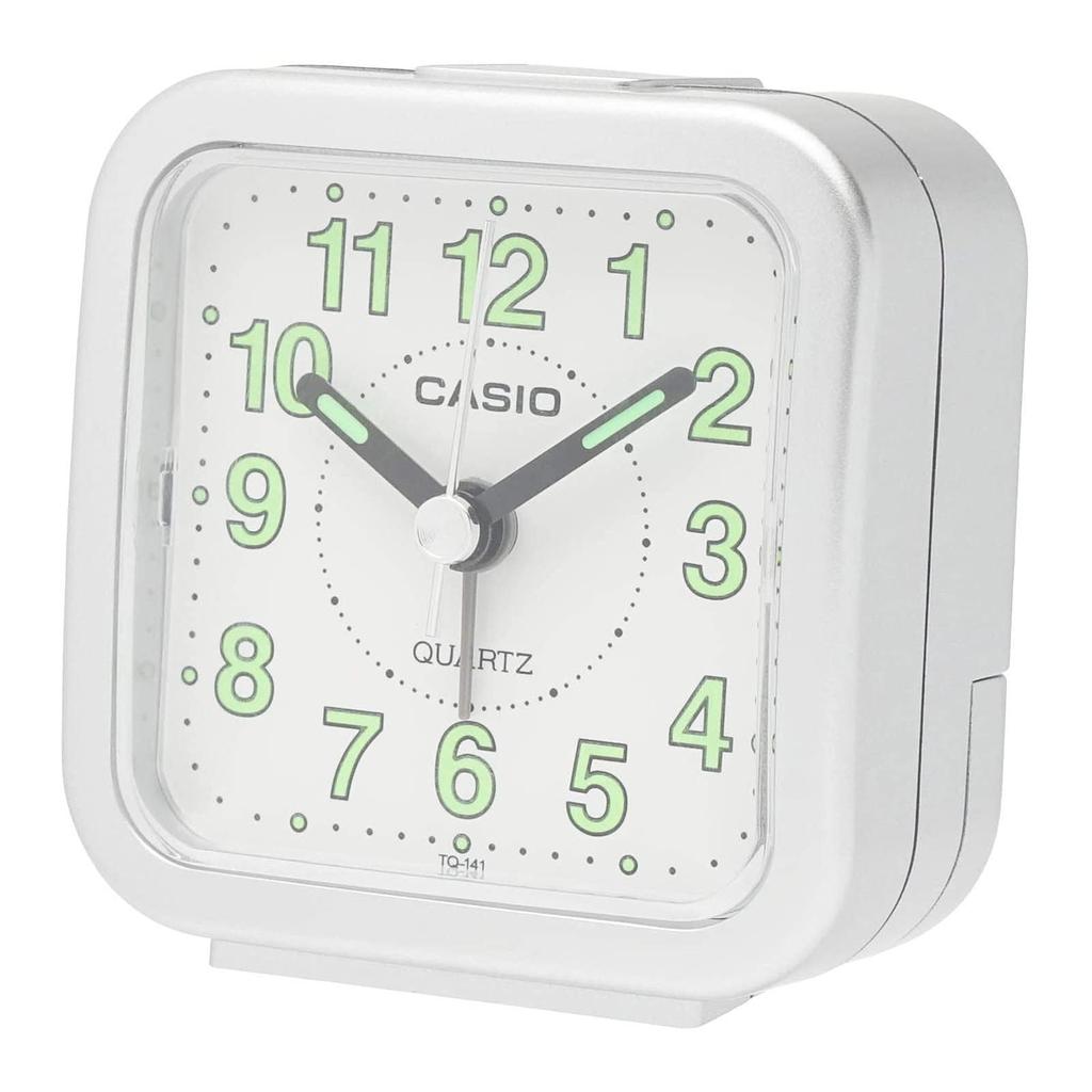 Дорожные аналоговые часы CASIO, маленькие, серебристые, TQ-141-8JF