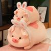 Kawaii Свинья, плюшевые игрушки, прекрасный мягкий поросенок с кроликом, повязка на голову, мягкие куклы с животными, милые детские успокаивающие подарки