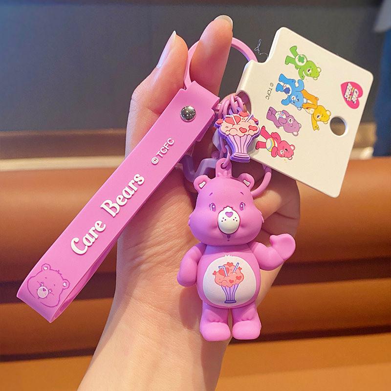 Очаровательный лицензионный брелок в виде мишки любви, креативный радужный мишка, аксессуар для рюкзака, подарок