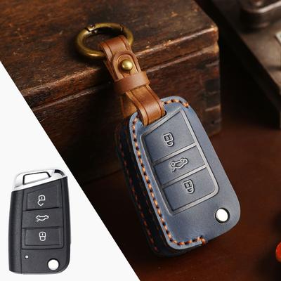 Премиальный чехол для ключа автомобиля для VW Magotan Lavida Складной чехол для ключа Прочная Роскошная Защита