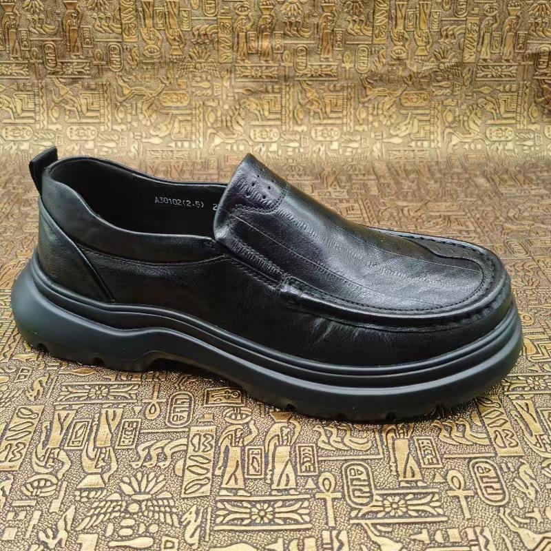 Высококачественные осенние деловые кожаные туфли на легкой подошве, мужские, из коровьей кожи, с круглым носком, трендовые, модные, повседневные мужские кожаные туфли