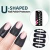 1 лист / 5 пар Защитная пленка для ногтей на пальцах Защита кутикулы для покраски ногтей U-образная отклеивающаяся лента для ногтей