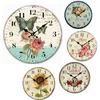 European Creative Fashion Modern Quartz Retro Simple Wooden Decorative Wall Clock