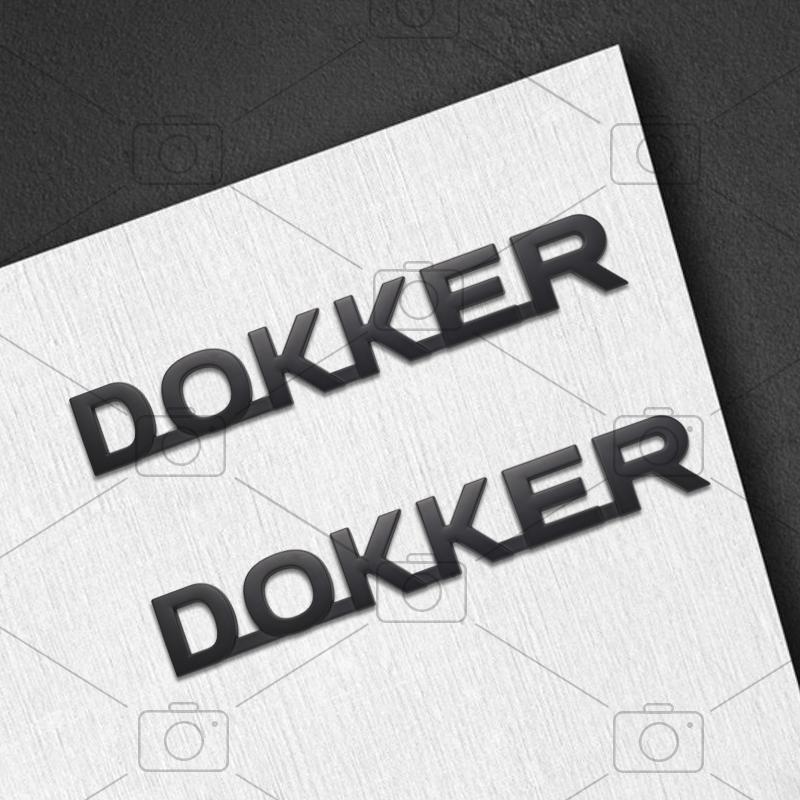 Car Metal Body For Dacia Dokker Logo Dci Camper Van Letter Decals Styling Badge Trunk Fender Emblems Sticker Accessories SS22