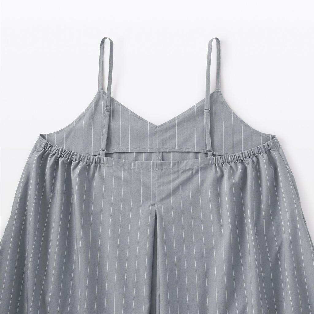 MUJI Широкая майка-топ серая размер BC2L9A5S женское быстросохнущее платье, полоска, L,