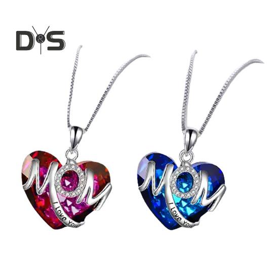 Женское ожерелье с подвеской в виде сверкающего сердца, регулируемая длина, подарок на день матери, ювелирные изделия, аксессуары