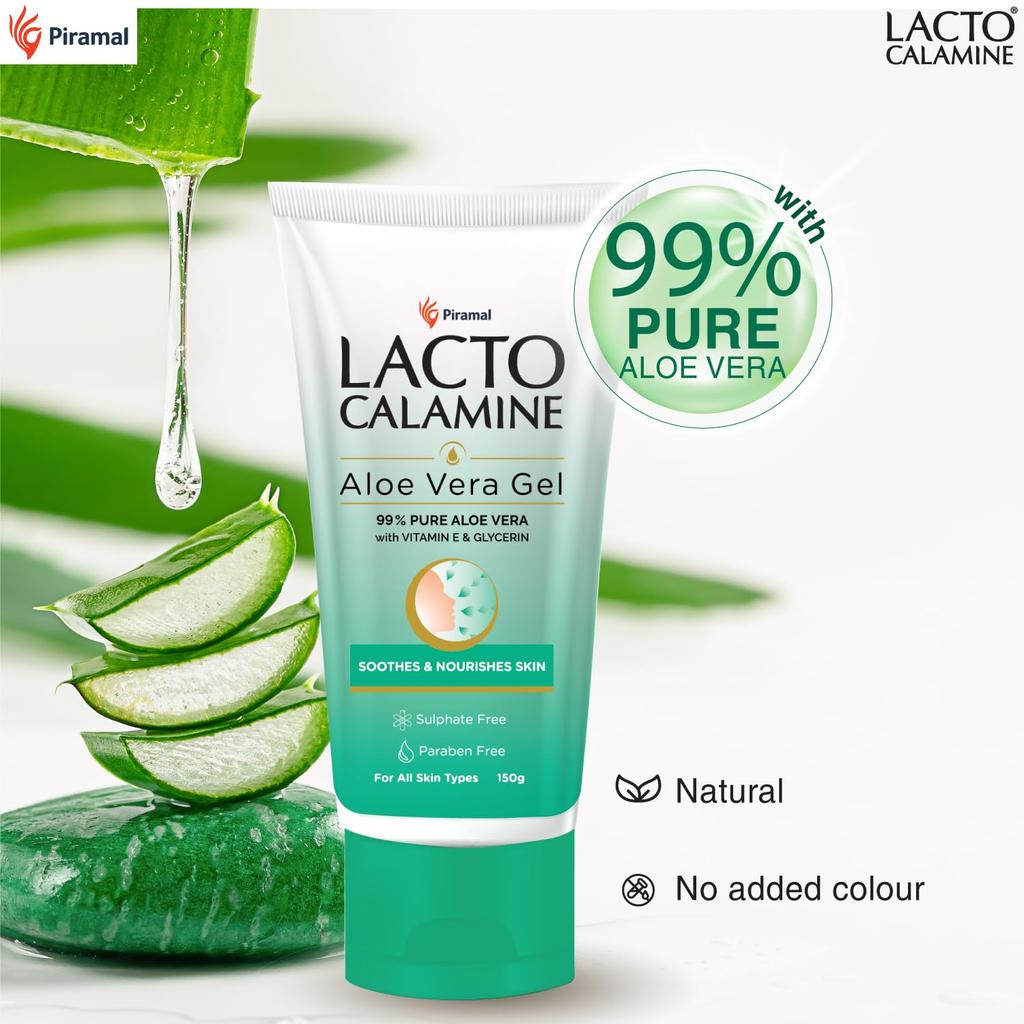 Lacto Calamine Aloe Vera Gel For Face Body And Hair | 150g Moisturizer For Hydrating Skin