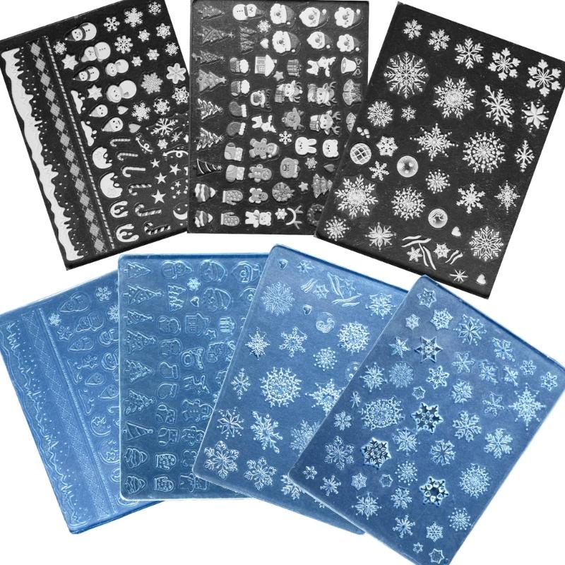 Silicone Nail Art Mold Embossing Patterns Nail Mould Decorations Versatile Jewelry Making Tools Handmade Carving Molds